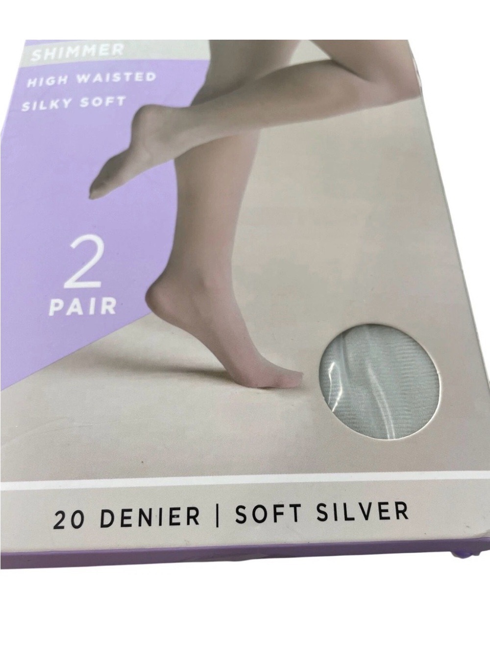 Silk Impressions Silk Simmer Sheer High Waisted Sheers 2 Pair Silver - Picture 2 of 5